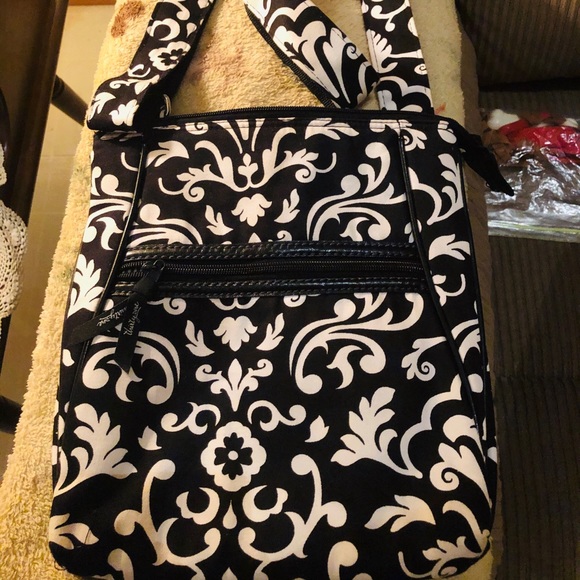 Purse, Crossbody, B & W Paisley - Picture 4 of 14